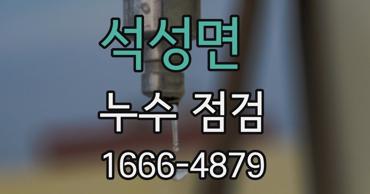 석성면 누수 점검