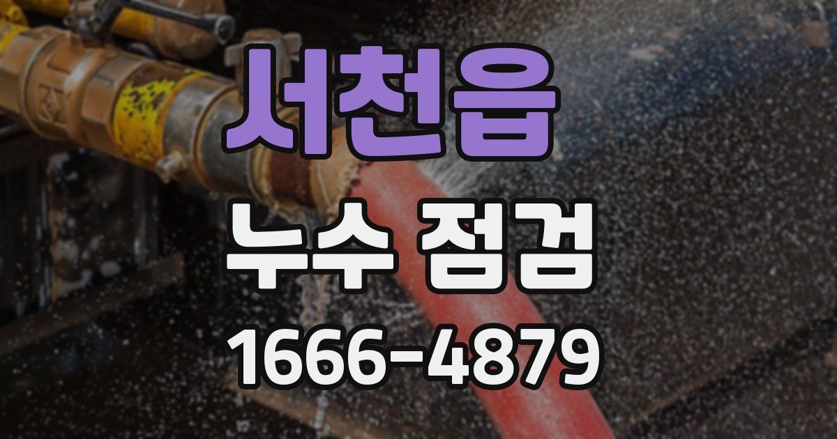 서천읍 누수 점검