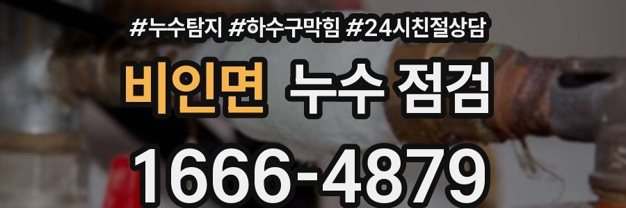 비인면 누수 점검