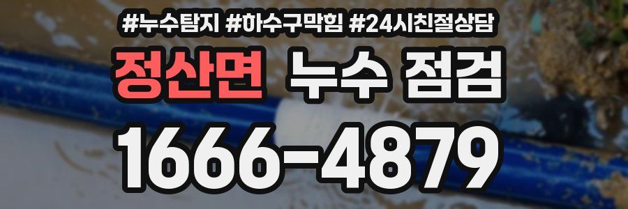 정산면 누수 점검