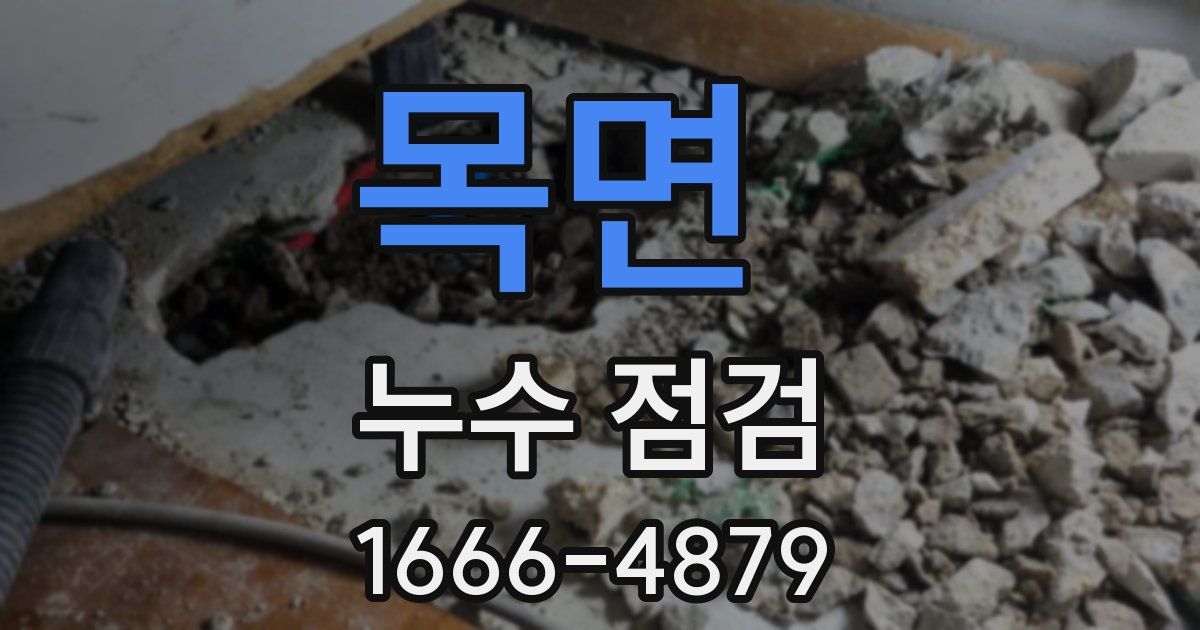 목면 누수 점검