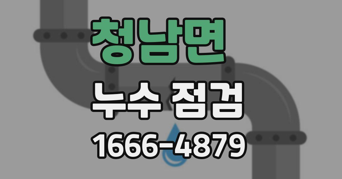 청남면 누수 점검
