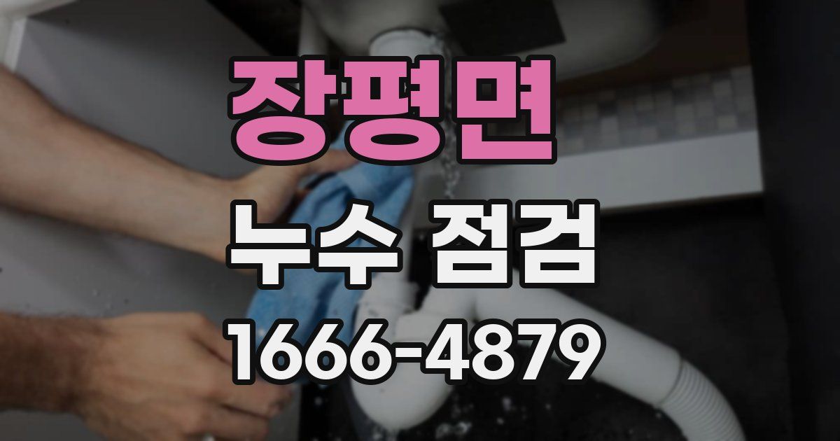 장평면 누수 점검