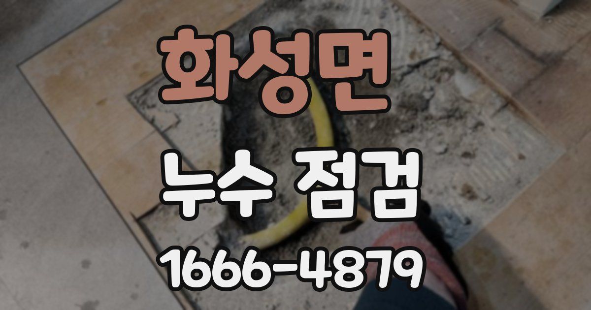 화성면 누수 점검
