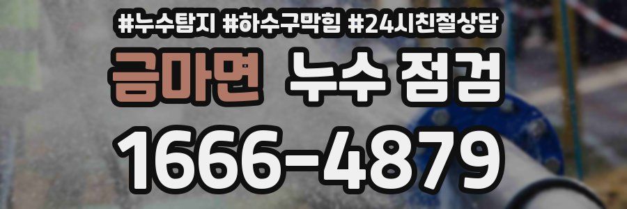 금마면 누수 점검
