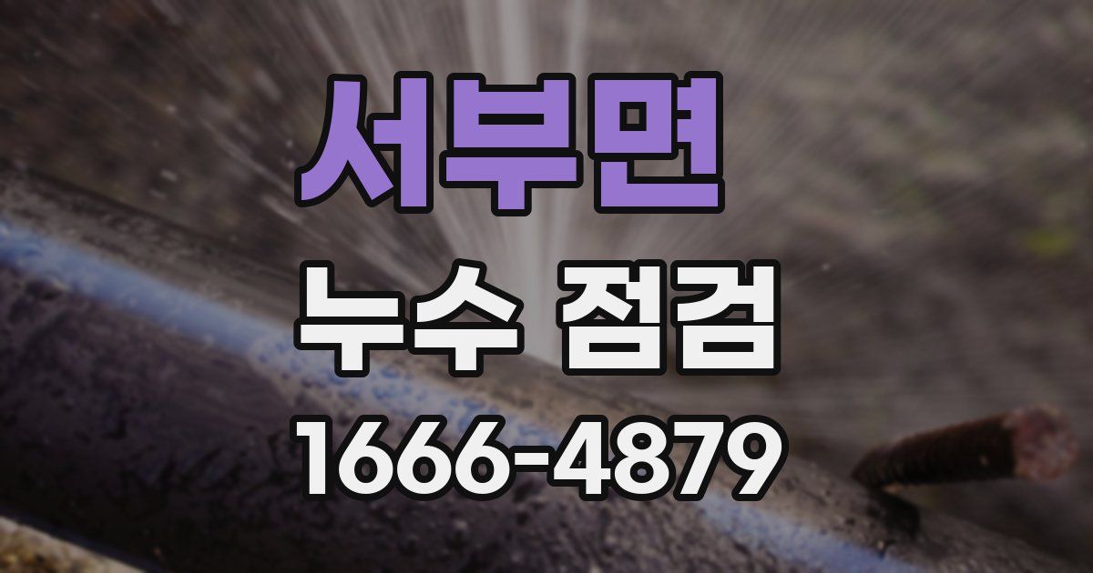 서부면 누수 점검