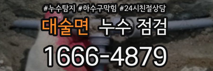 대술면 누수 점검