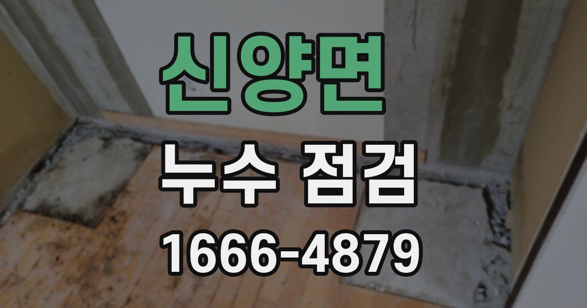 신양면 누수 점검