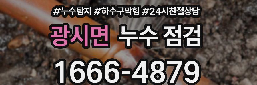광시면 누수 점검