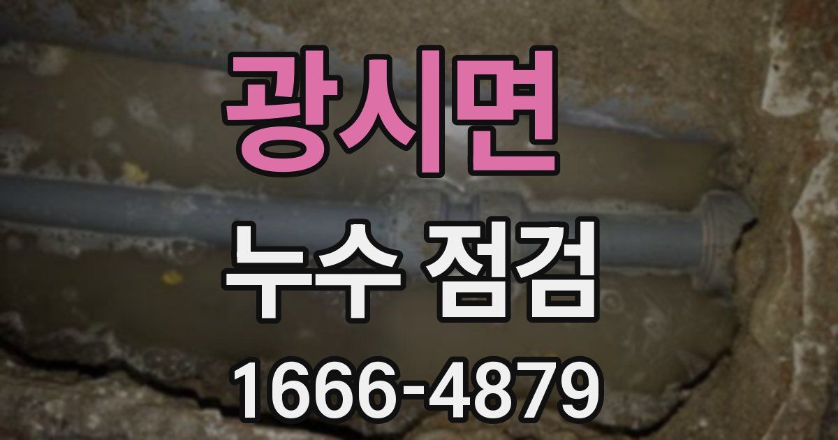 광시면 누수 점검