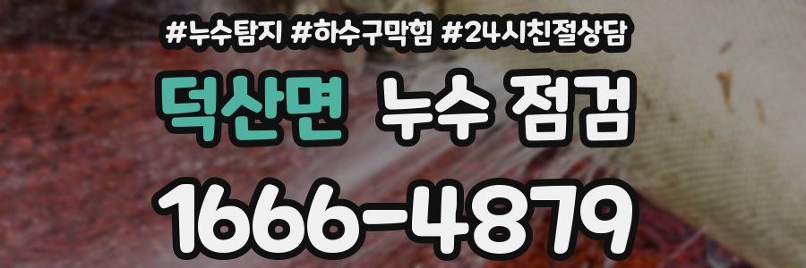 덕산면 누수 점검