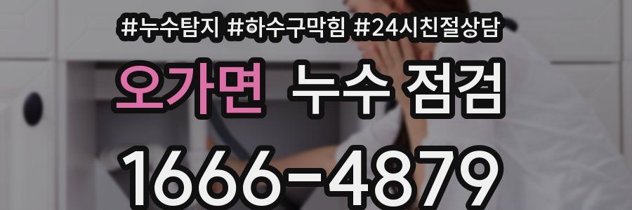 오가면 누수 점검
