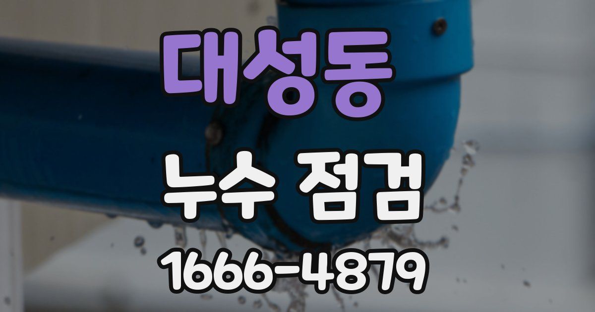 대성동 누수 점검