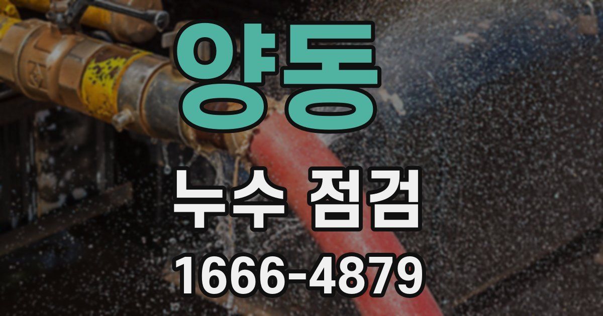 양동 누수 점검