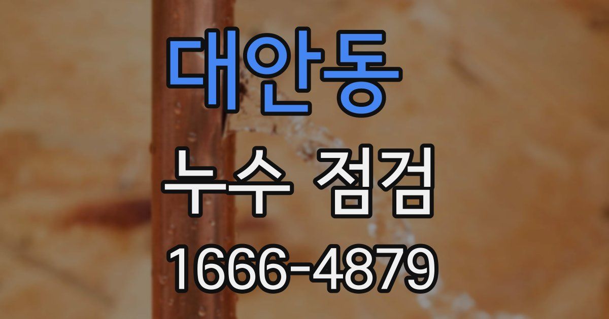 대안동 누수 점검