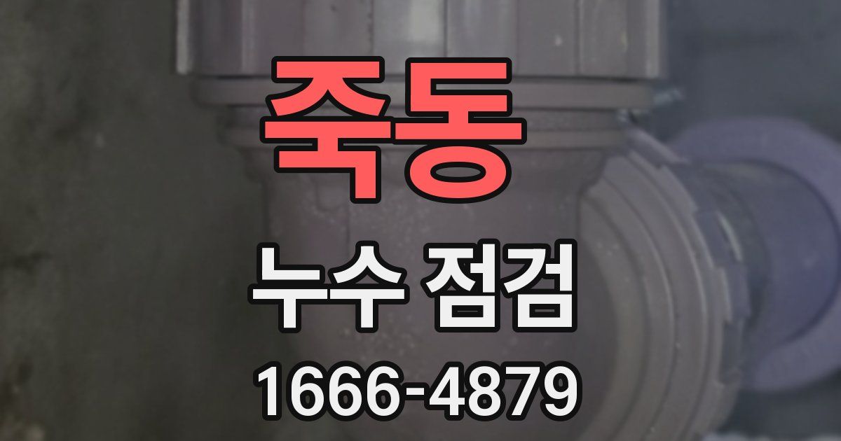 죽동 누수 점검