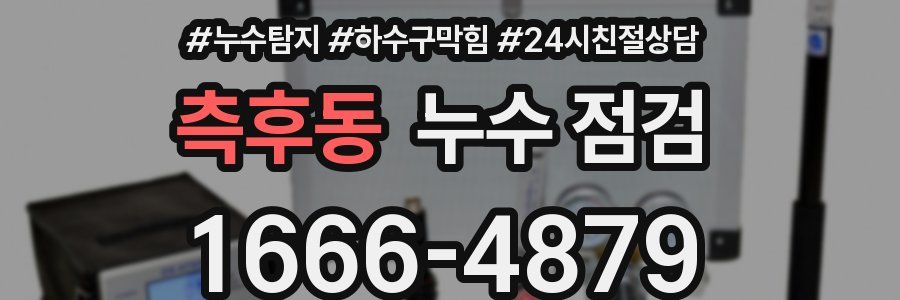 측후동 누수 점검