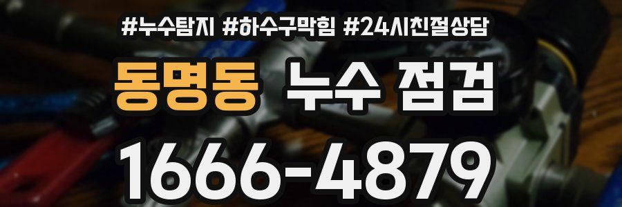동명동 누수 점검