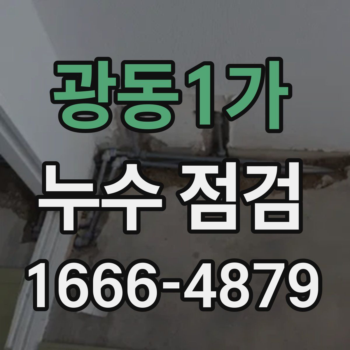 광동1가 누수 점검