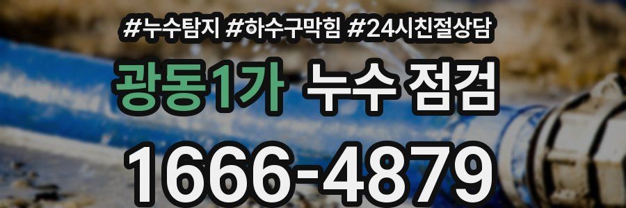 광동1가 누수 점검