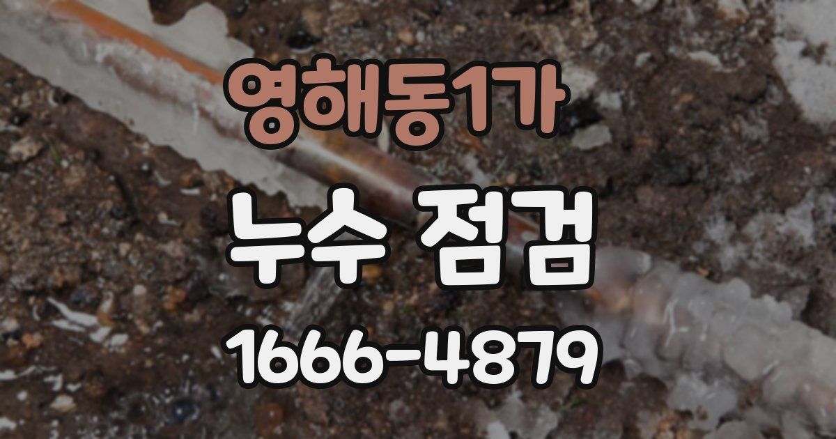 영해동1가 누수 점검