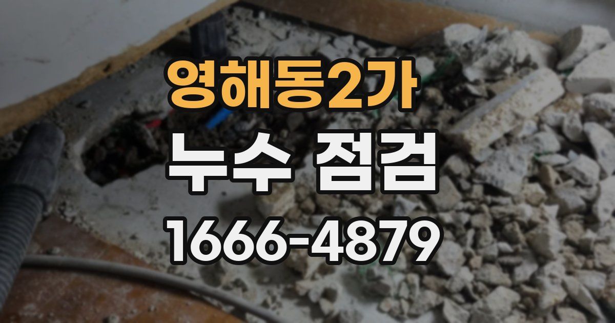 영해동2가 누수 점검