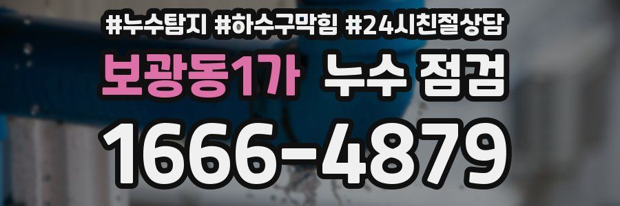 보광동1가 누수 점검