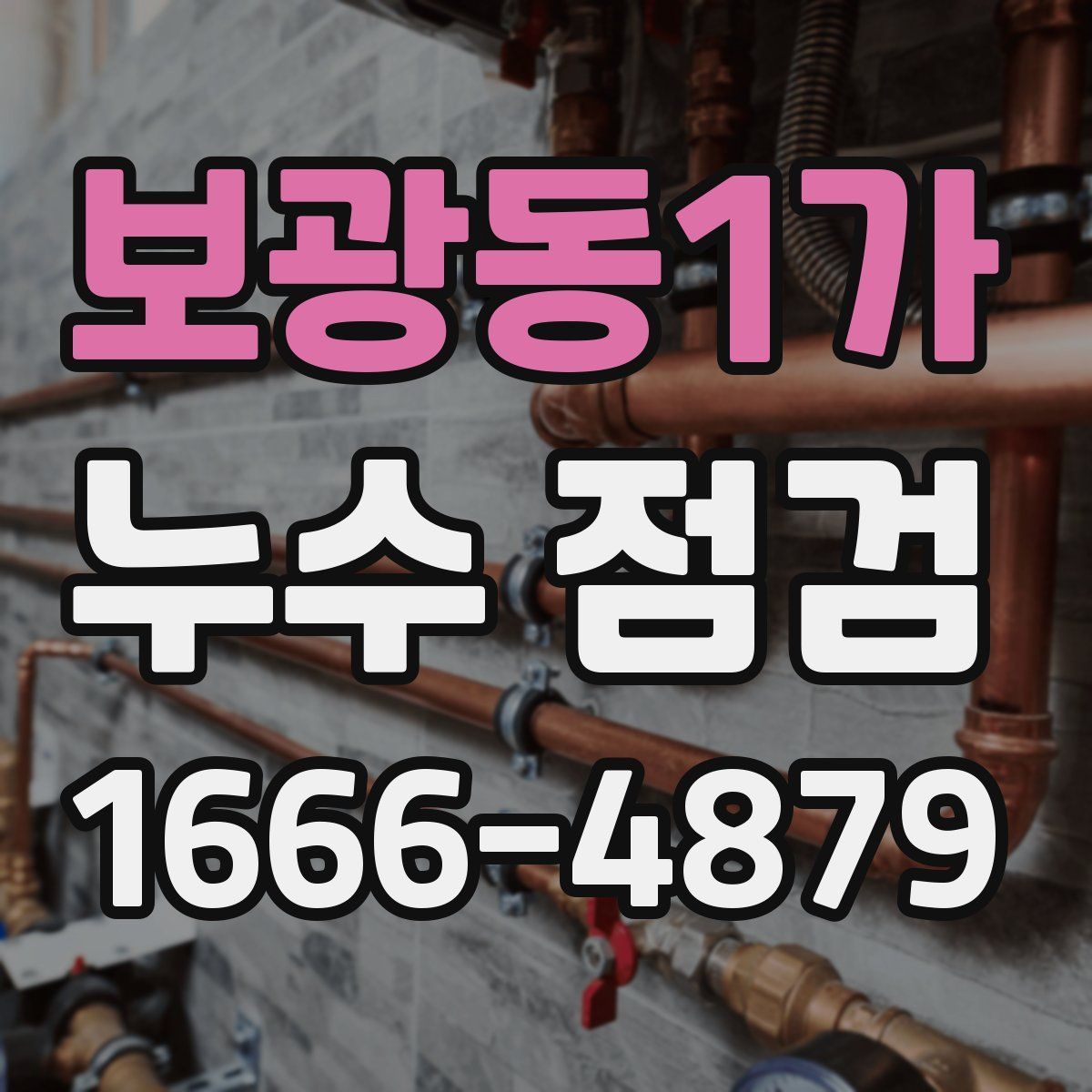 보광동1가 누수 점검
