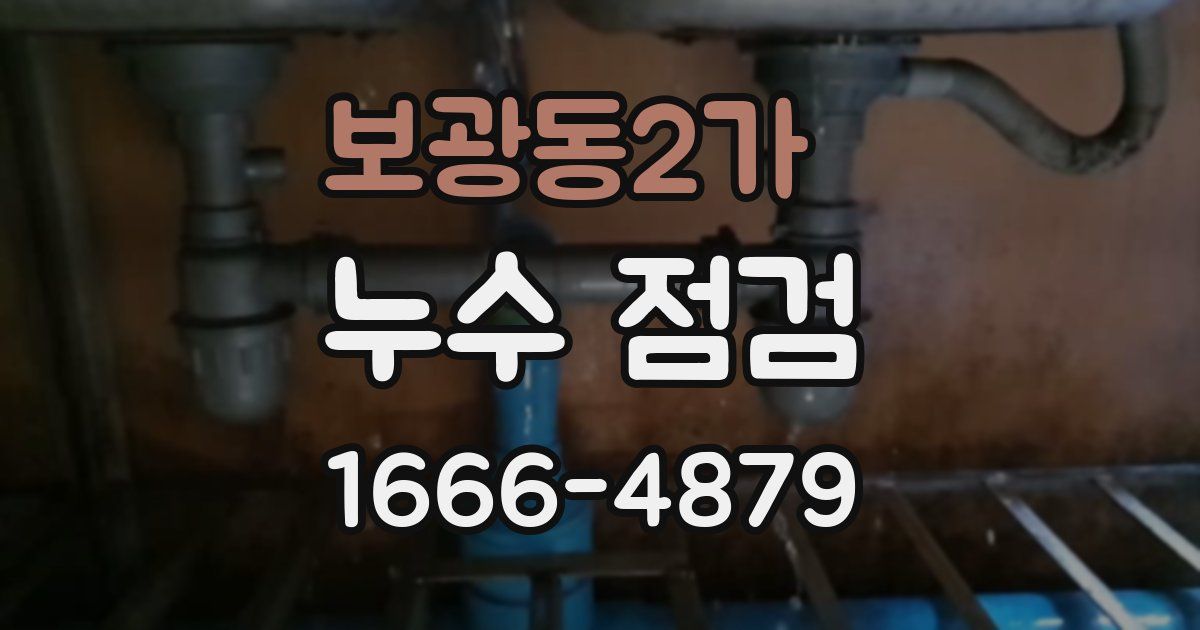 보광동2가 누수 점검