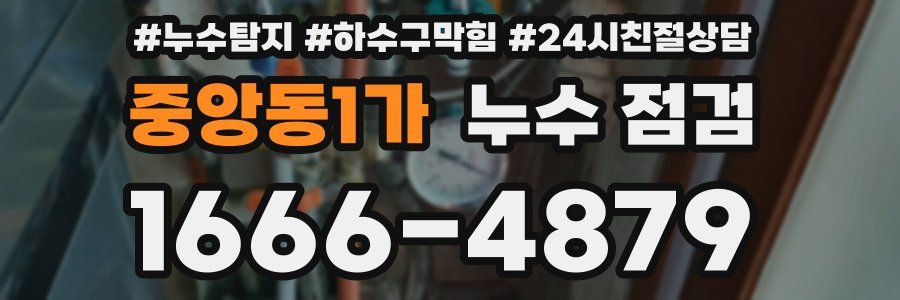 중앙동1가 누수 점검
