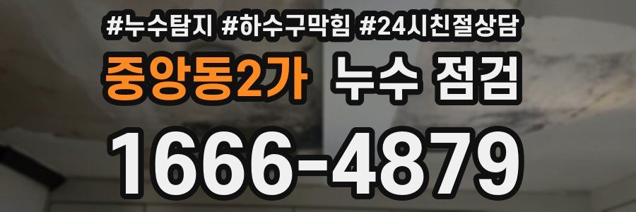 중앙동2가 누수 점검