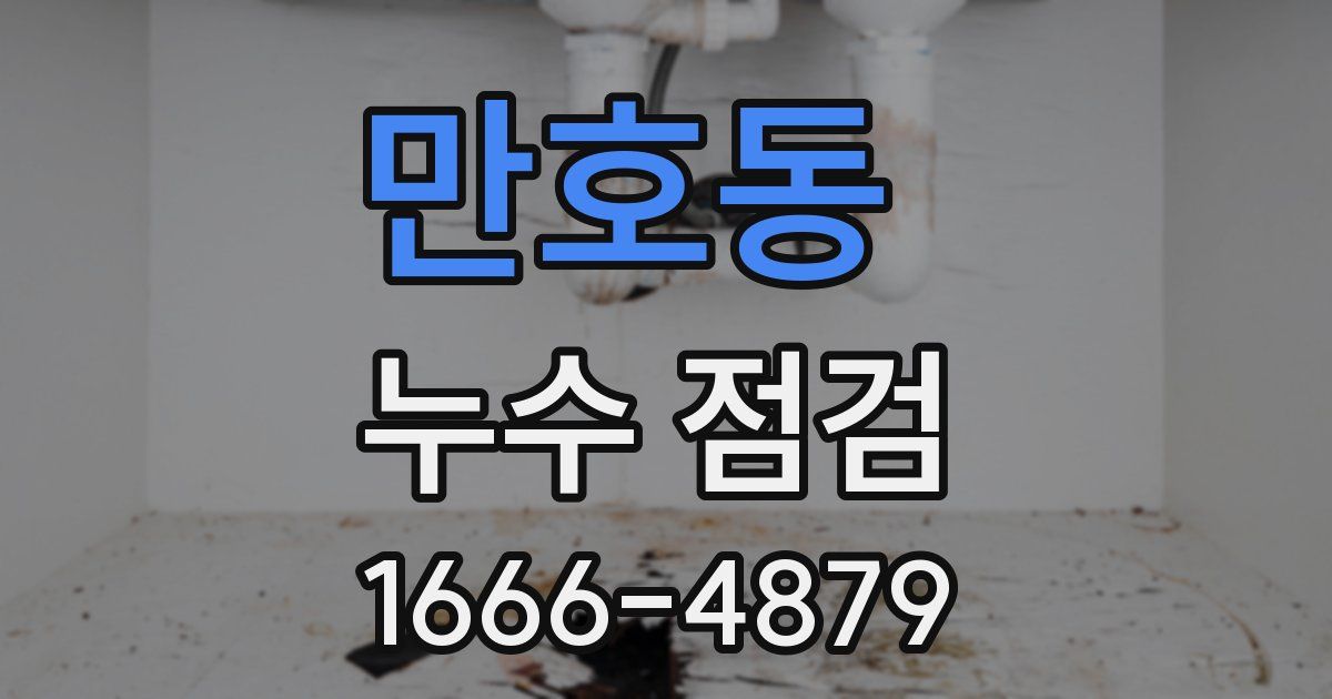 만호동 누수 점검