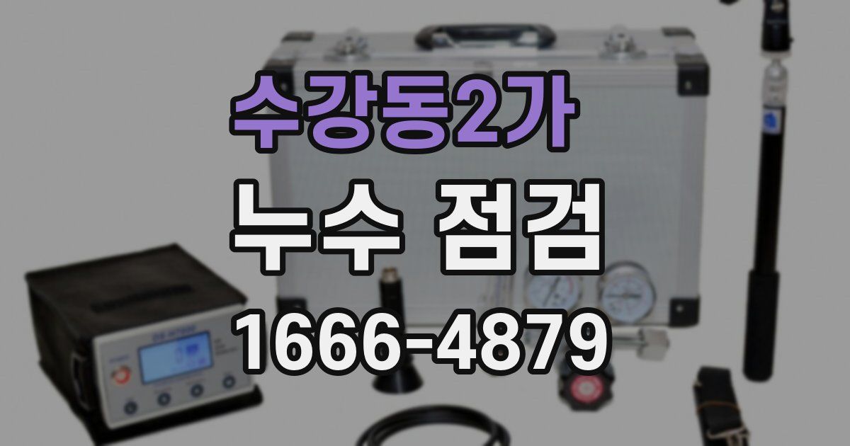 수강동2가 누수 점검