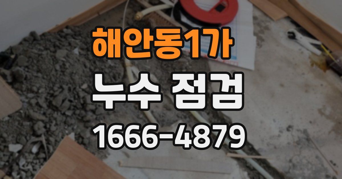 해안동1가 누수 점검