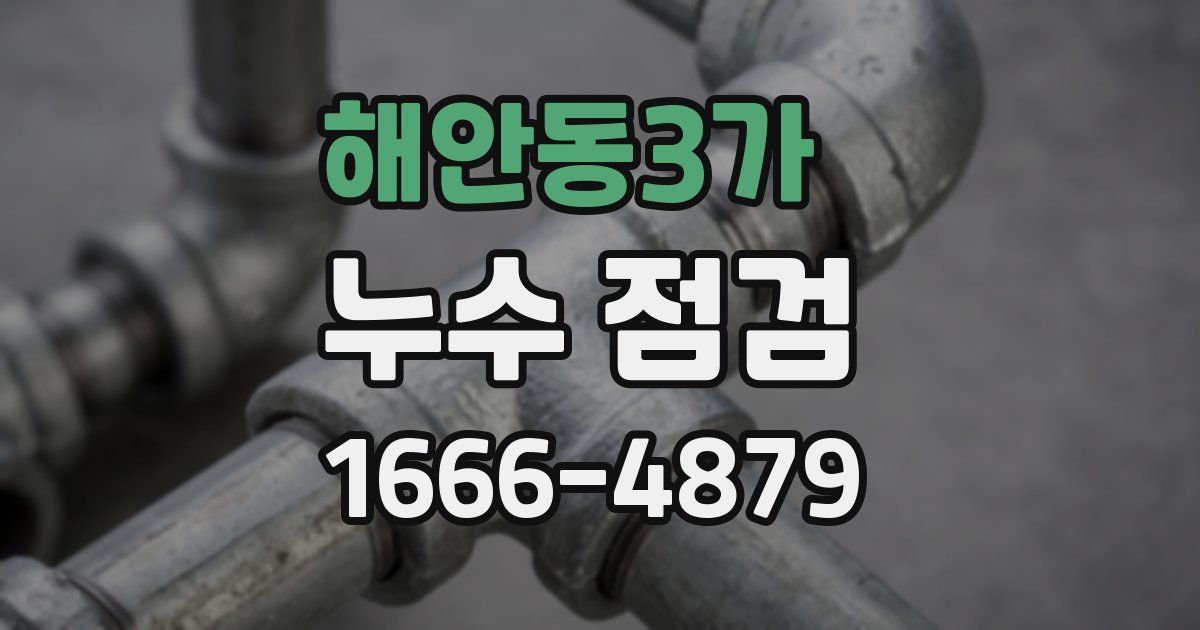해안동3가 누수 점검