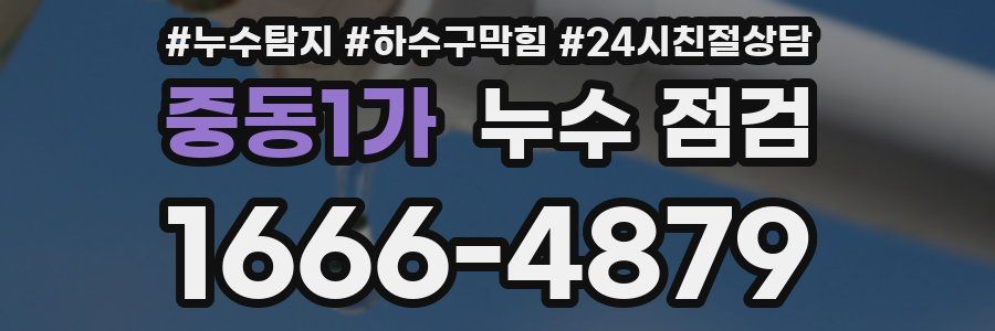 중동1가 누수 점검