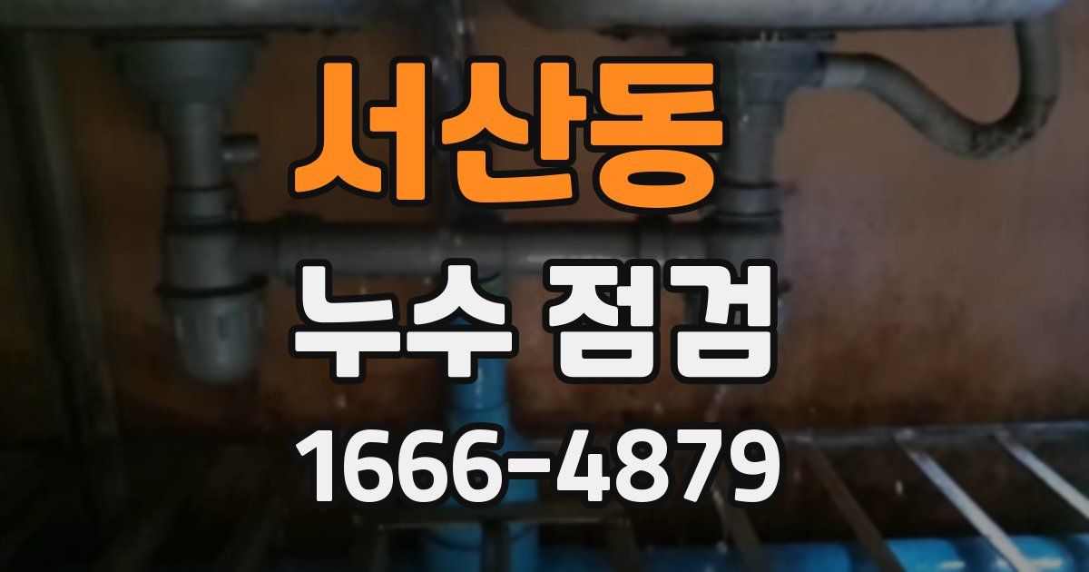 서산동 누수 점검