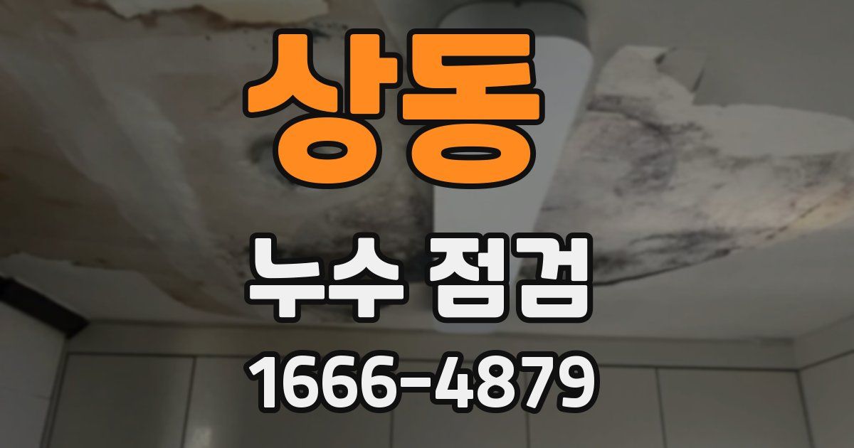 상동 누수 점검
