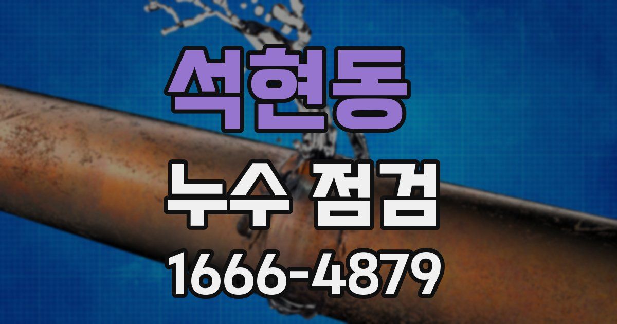 석현동 누수 점검