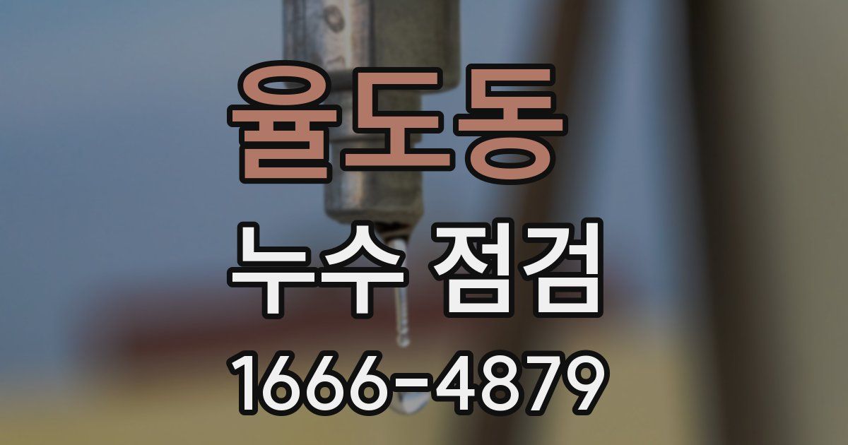 율도동 누수 점검