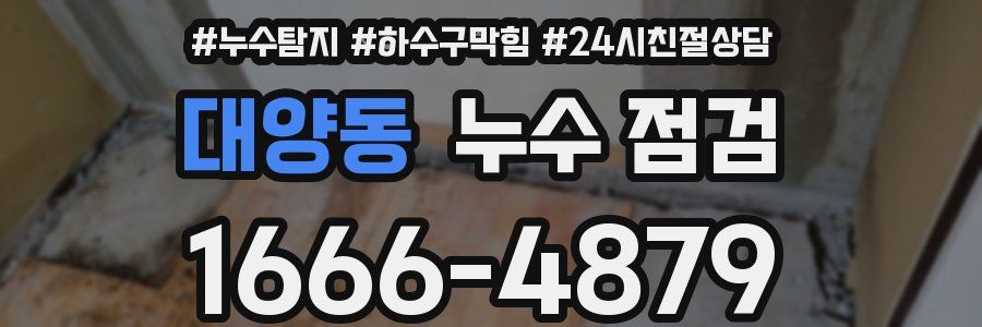 대양동 누수 점검