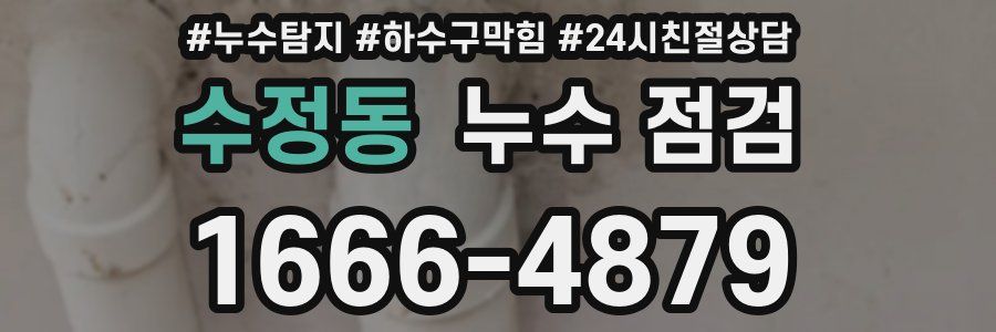 수정동 누수 점검