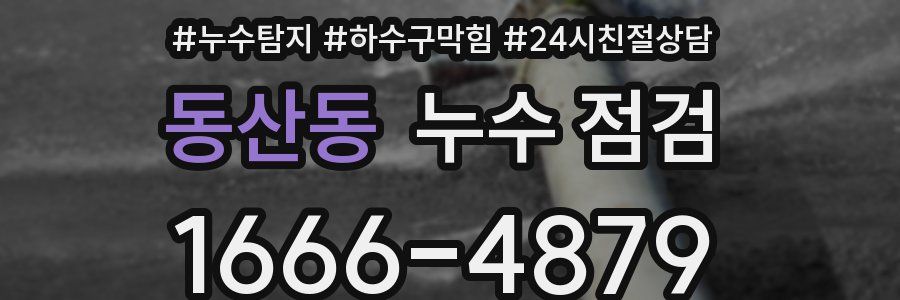 동산동 누수 점검