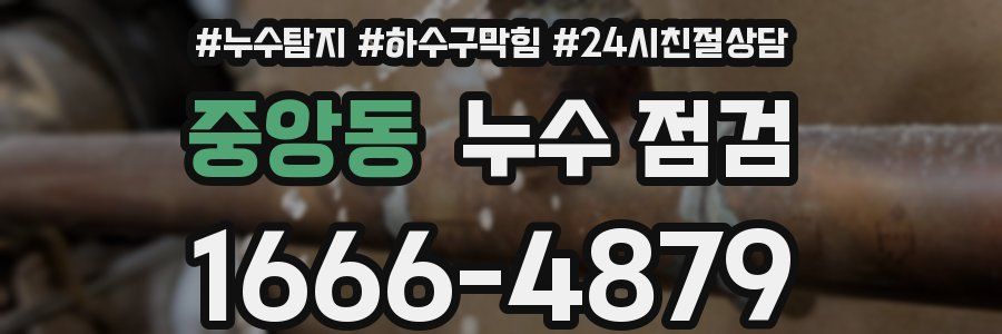 중앙동 누수 점검