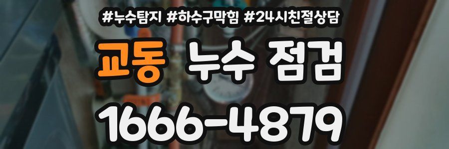 교동 누수 점검