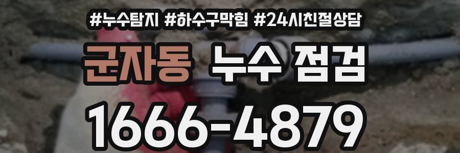 군자동 누수 점검
