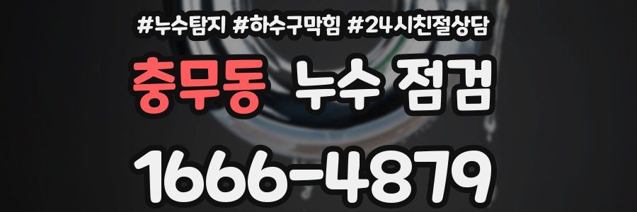 충무동 누수 점검