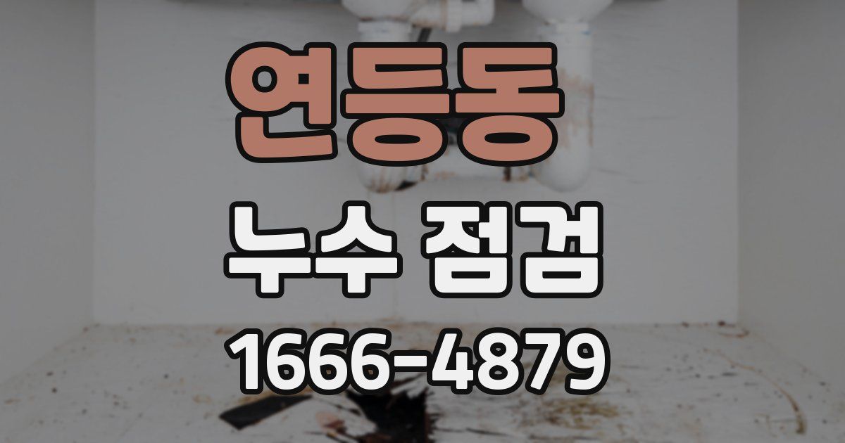 연등동 누수 점검