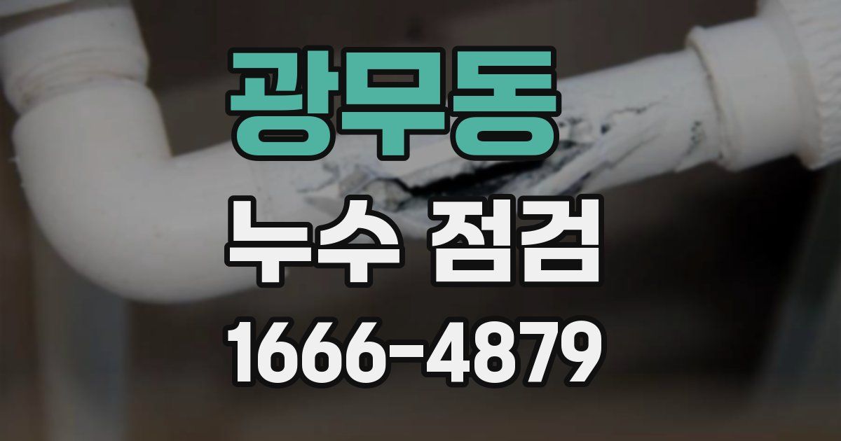 광무동 누수 점검