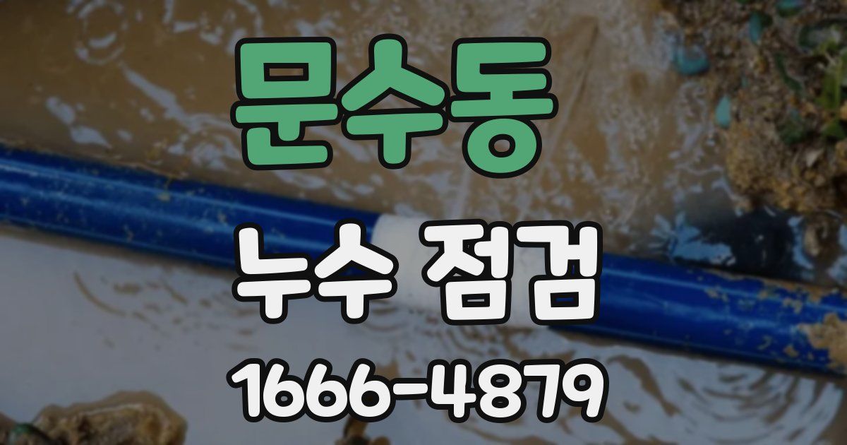 문수동 누수 점검